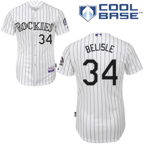 Colorado Rockies 34 Matt Belisle Cool Base MLB Jersey Baseball MLB Jerseys
